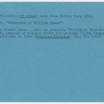 Information card on Jonathan Howes (1776-1862)