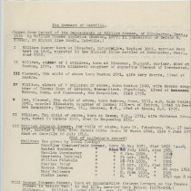 Family tree entitled "The Sumners of Oakville"