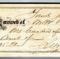 Bank cheque from William Busby to Lee & Chillas (watch and jewellery import