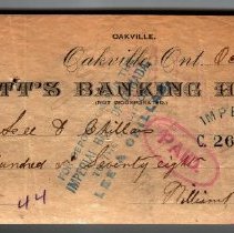 Bank cheque from William Busby to Lee & Chillas (jewellery importers)