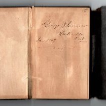Small diary owned by George Sumner (1869)