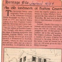 An Old Landmark of Halton County