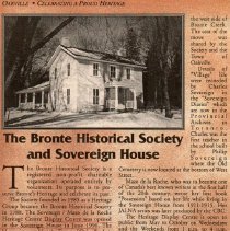 The Bronte Historical Society and Sovereign House