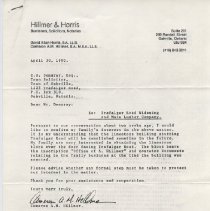 Letter from Cameron A. M. Hillmer to Town of Oakville