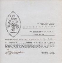 Certificate of Achievment for Cameron C. Hillmer from St. John's United Chu