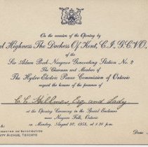 Invitation for Margaret and Cameron C. Hillmer