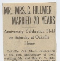 Anniversary Celebration for Mr. and Mrs. C. V. Hillmer
