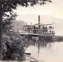 229. Lake George - Steamer Ganouskie at Wilson House