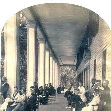 755/740. Piazza of House, Crosbyside, Lake George