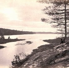 Raquette Lake at mouth of Marion River.