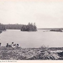 745. Raquette Lake, East Bay, from St. Hubert's Isle.