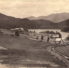 88. Mirror  Lake, East from Stevens House, Lake Placid