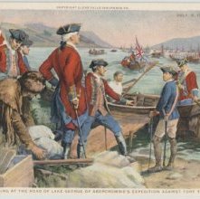 Embarking at the Head of Lake George of Abercrombie's Expedition Against Fort Ticonderoga