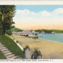 Lake Shore Drive and Pergola at Ft Wm Henry Hotel, Lake George, NY