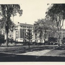 Black and White Illustration of GFIC Building