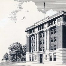 Ink Illustration of GFIC Building
