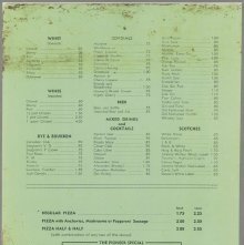 Rocco's Pioneer Restaurant Menu