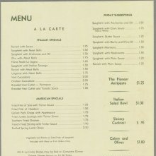 The Pioneer Menu