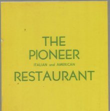 The Pioneer Menu