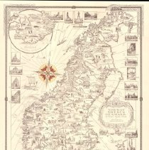 Chase Map of Norway, Sweden, Denmark