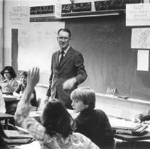 Harrison Chadwick with Students
