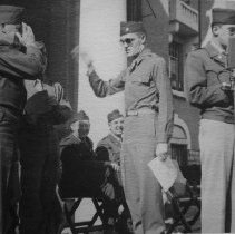 John Douglas Hanlon saluting Gen. Eisenhower