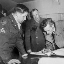 Signing the Foy Cemetery Register