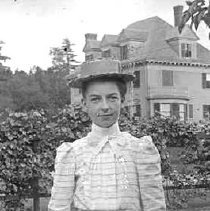 Unidentified Woman in Front of 7 Cliff Street