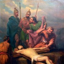 Stations of the Cross Painting from Hemroulle, Belgium