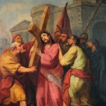 Stations of the Cross Painting from Hemroulle, Belgium