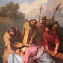 Stations of the Cross Painting from Hemroulle, Belgium