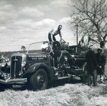 1935 Ahrens Fox on Ridge Street