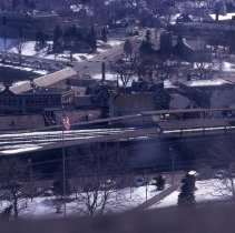 Aerial View of the Railroad in Downtown Winchester