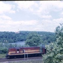 View across Mystic Lake to McCall Mansion