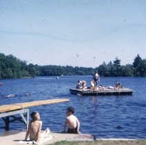 Swimming at the Winchester Boat Club, Mystic Lake