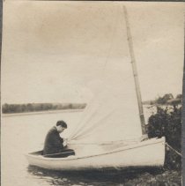 Man in a sailboat