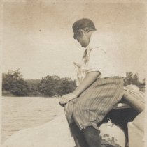 Norman L. Gifford in a boat #1