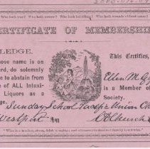 sunday  school cerrtificate