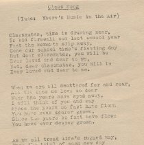 Class Day program back cover