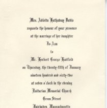 Hadfield invitiation