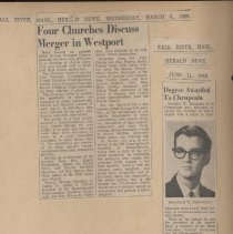 Merger discussion with four Westport Churches