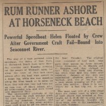 Rum Runner ashore at Horseneck
