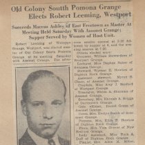 Old Colony South Pomona Grange Elects Robert Leeming, Westport