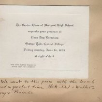 Class Day Program - 1935