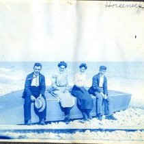 People on boat at Horseneck Beach
