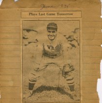 Plays Last Game Tomorrow - Capt. Al Cabral