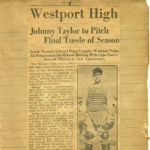 Westport High Johnny Taylor to Pitch Final Tussle of Season