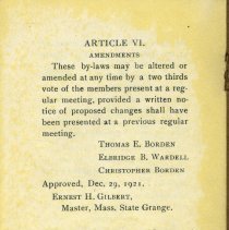 By-Laws Watuyppa Grange #365