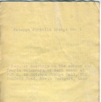 Watuooa Juvenile Grange 1858-1959