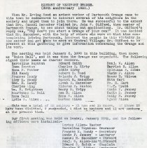 History of Westport Grange